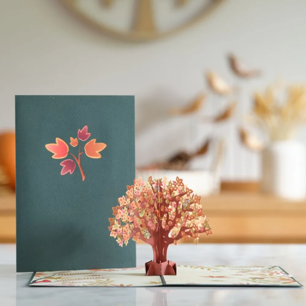 Lovepop Greeting Cards|Thanksgiving 11/27|Fall Woodland Animal Tree Pop-Up Card