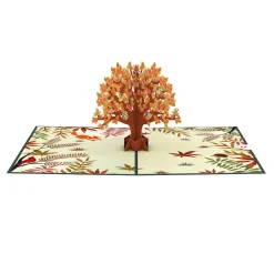 Lovepop Greeting Cards|Thanksgiving 11/27|Fall Woodland Animal Tree Pop-Up Card