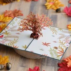 Lovepop Greeting Cards|Thanksgiving 11/27|Fall Woodland Animal Tree Pop-Up Card