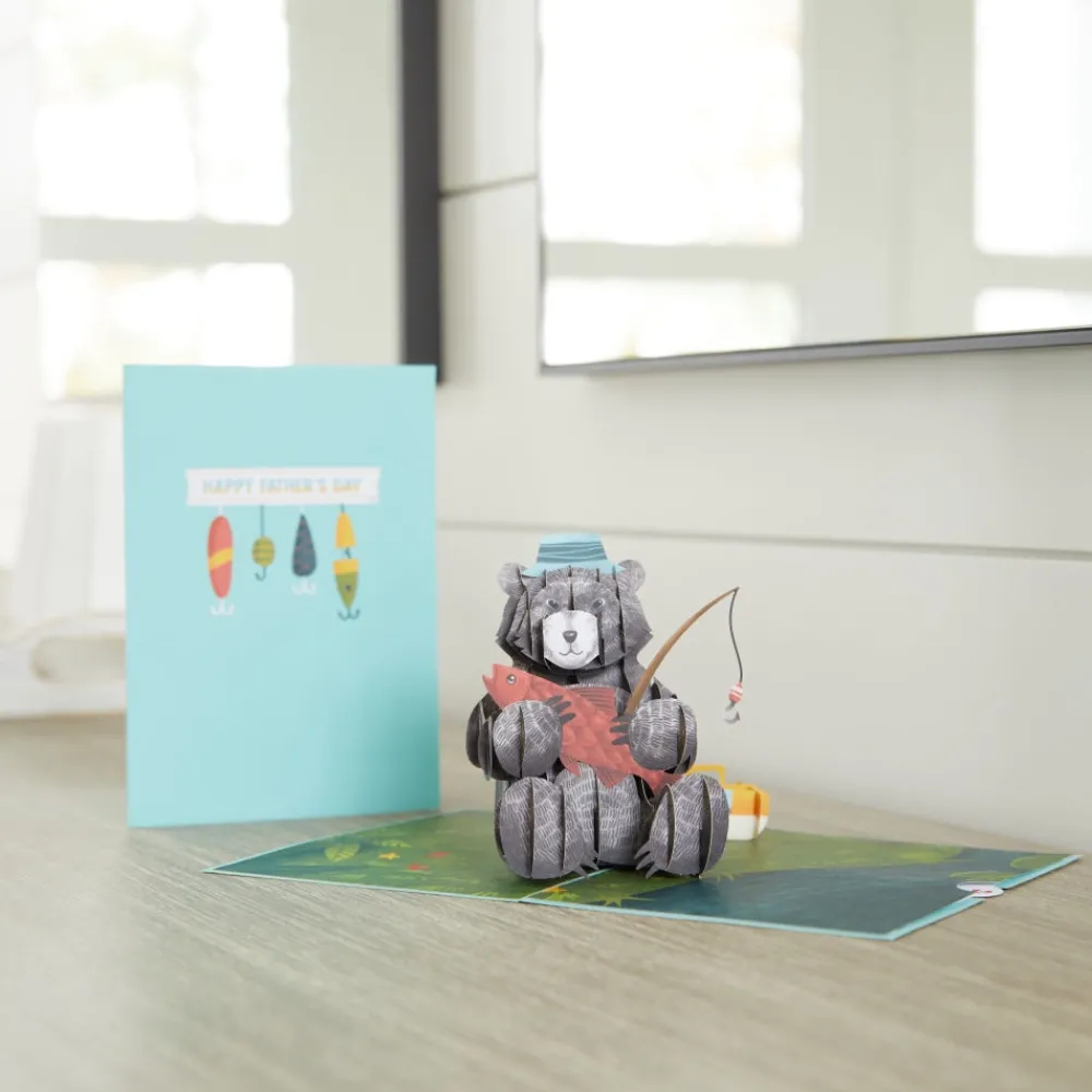 Lovepop Father'S Day 6/15|Dad|Father’s Day Fishing Bear Pop-Up Card