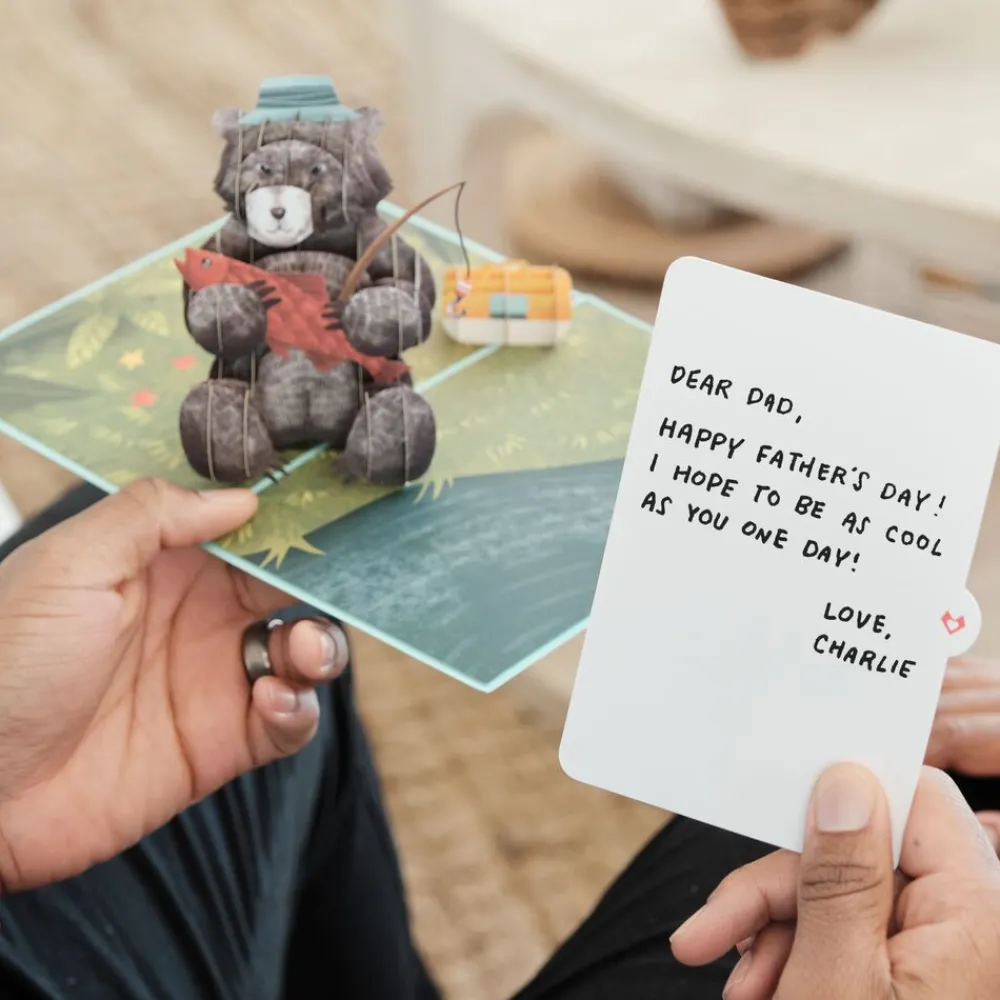 Lovepop Father'S Day 6/15|Dad|Father’s Day Fishing Bear Pop-Up Card