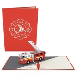 Lovepop Greeting Cards|Birthday|Fire Truck Pop-Up Card