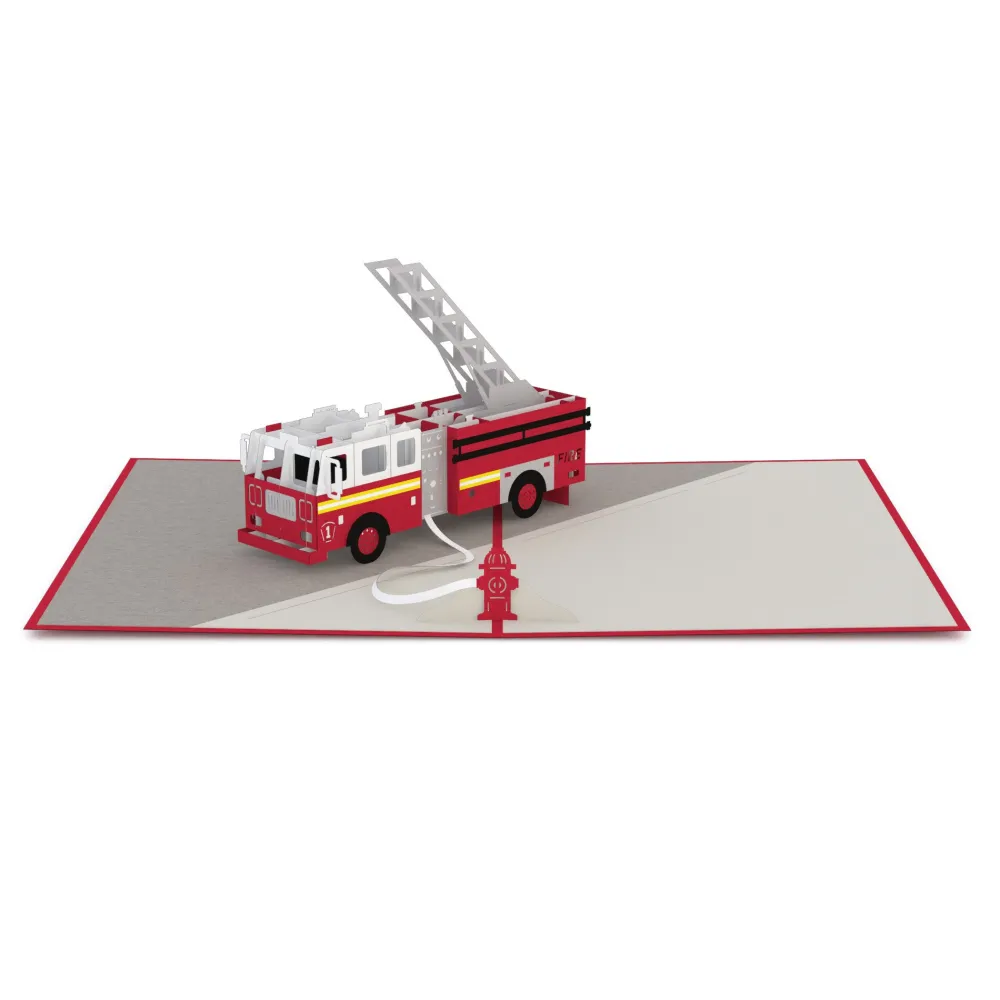 Lovepop Greeting Cards|Birthday|Fire Truck Pop-Up Card
