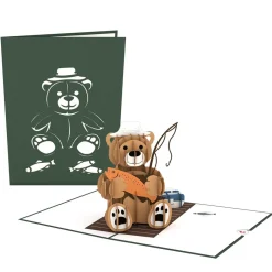 Lovepop Greeting Cards|Father'S Day 6/15|Fishing Bear Pop-Up Card