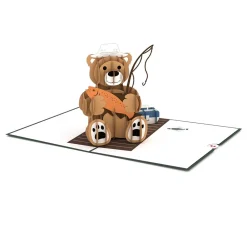 Lovepop Greeting Cards|Father'S Day 6/15|Fishing Bear Pop-Up Card
