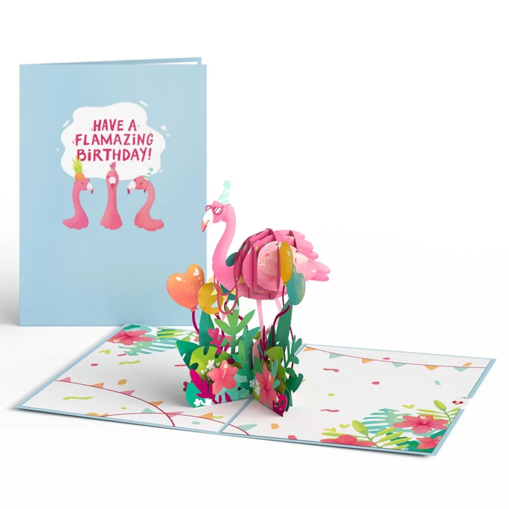 Lovepop Greeting Cards|Birthday|Flamazing Birthday Flamingo Pop-Up Card