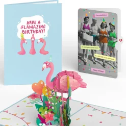 Lovepop Birthday|Flamazing Birthday Flamingo Pop-Up Card and Sentiment Set for Any Woman