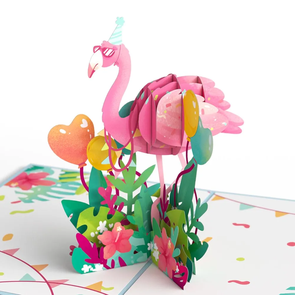 Lovepop Birthday|Flamazing Birthday Flamingo Pop-Up Card and Sentiment Set for Any Woman