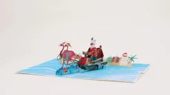 Lovepop Greeting Cards|Christmas 12/25|Flamingo Sleigh Ride Pop-Up Card