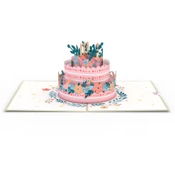 Lovepop Greeting Cards|Birthday|Floral Birthday Cake Pop-Up Card