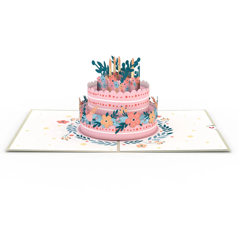 Lovepop Greeting Cards|Birthday|Floral Birthday Cake Pop-Up Card