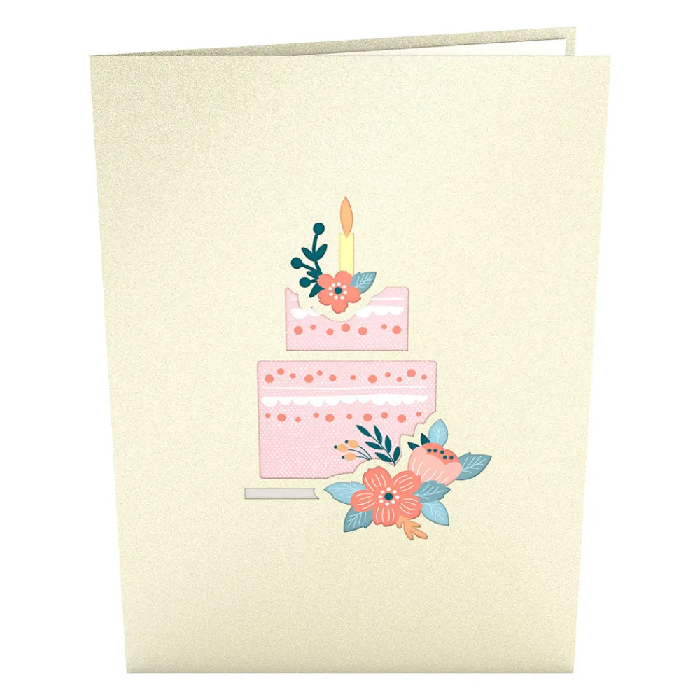 Lovepop Greeting Cards|Birthday|Floral Birthday Cake Pop-Up Card