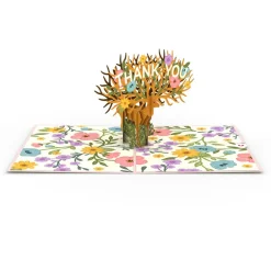 Lovepop Thank You|Floral Deer Thank You Pop-Up Card