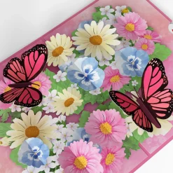 Lovepop Greeting Cards|Just Because|Floral Garden Butterflies Pop-Up Card