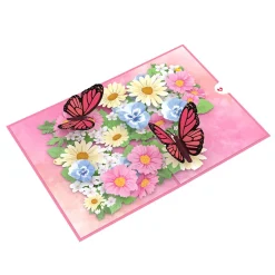 Lovepop Greeting Cards|Just Because|Floral Garden Butterflies Pop-Up Card