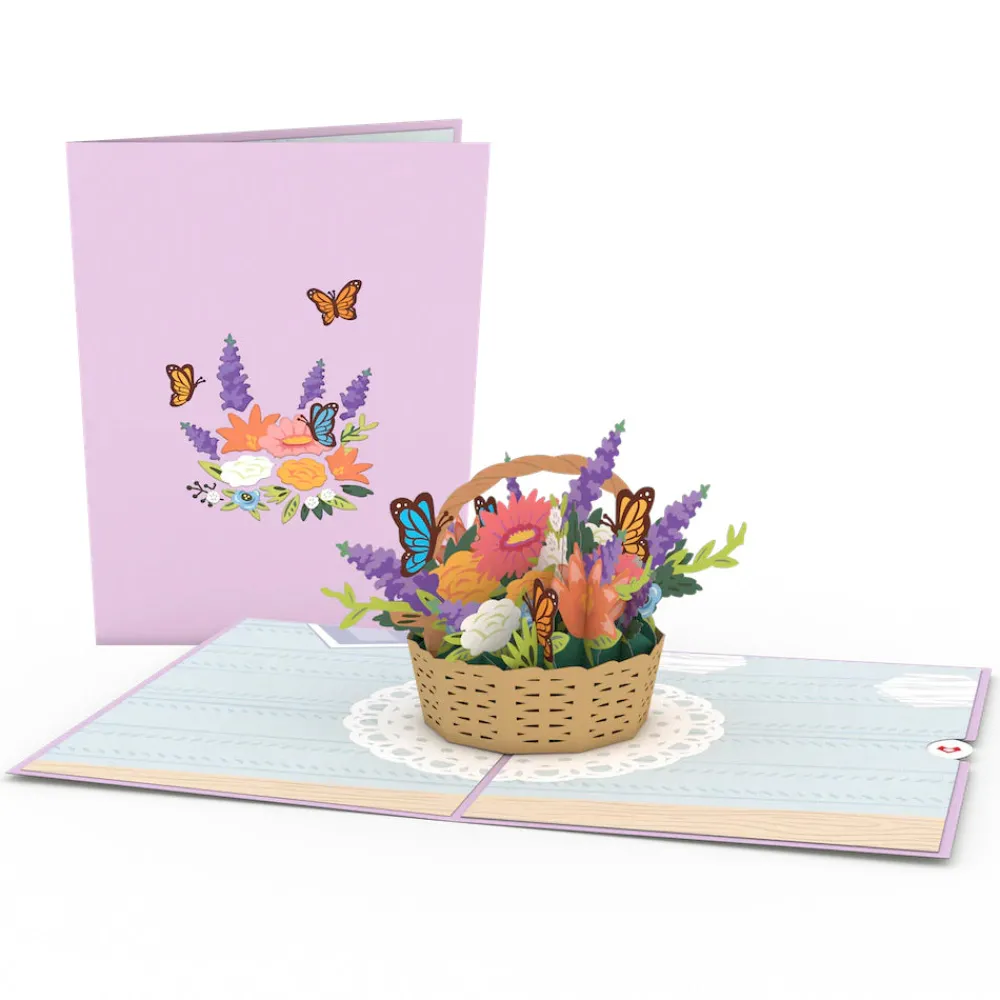 Lovepop Greeting Cards|Birthday|Flower Basket Pop-Up Card