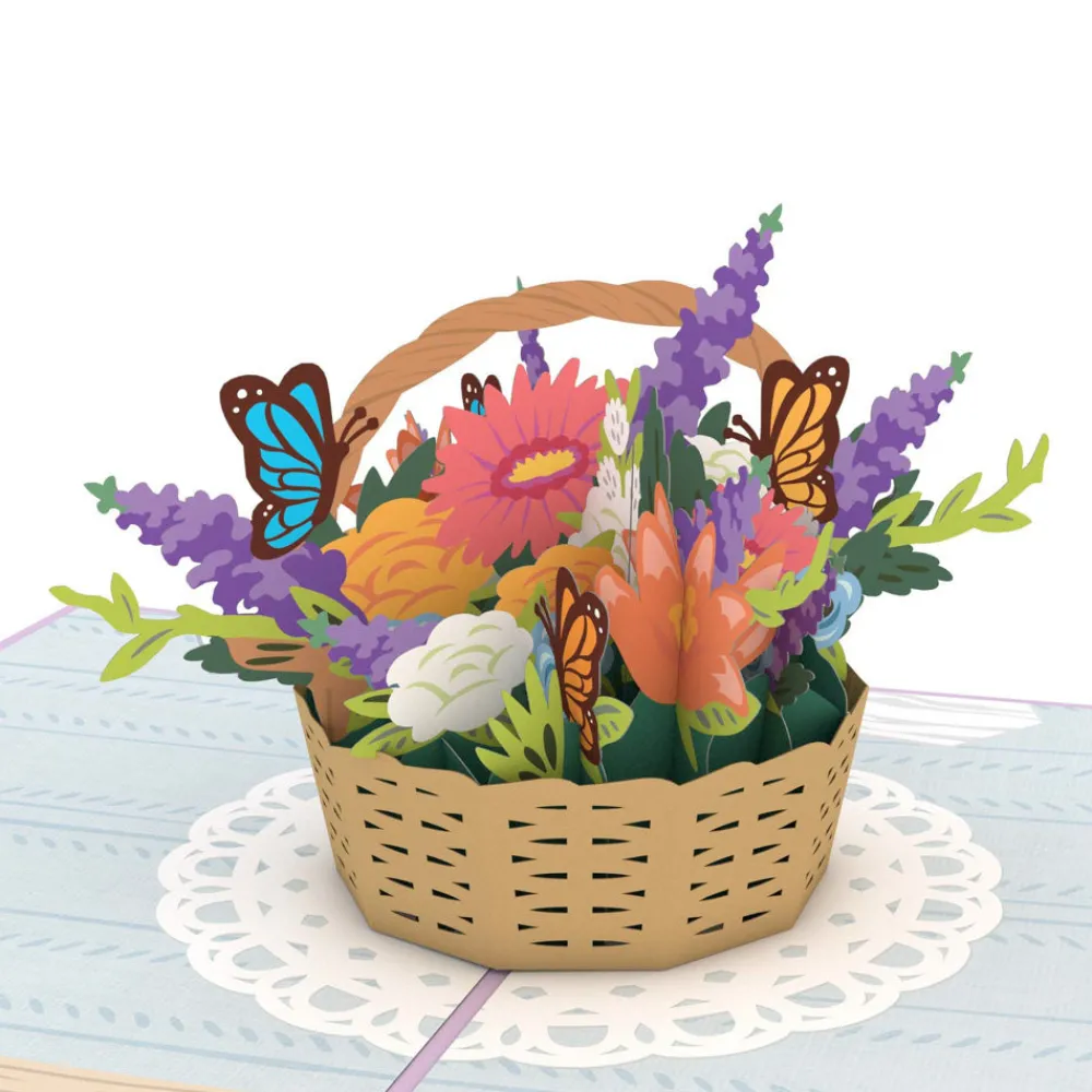 Lovepop Greeting Cards|Birthday|Flower Basket Pop-Up Card