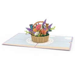 Lovepop Greeting Cards|Birthday|Flower Basket Pop-Up Card