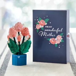 Lovepop Pop-Up Bouquets|Mother'S Day 5/11|For My Wonderful Mother Card with Mini Bouquet
