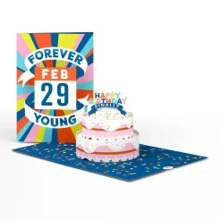 Lovepop Birthday|Forever Young Leap Year Birthday Pop-Up Card