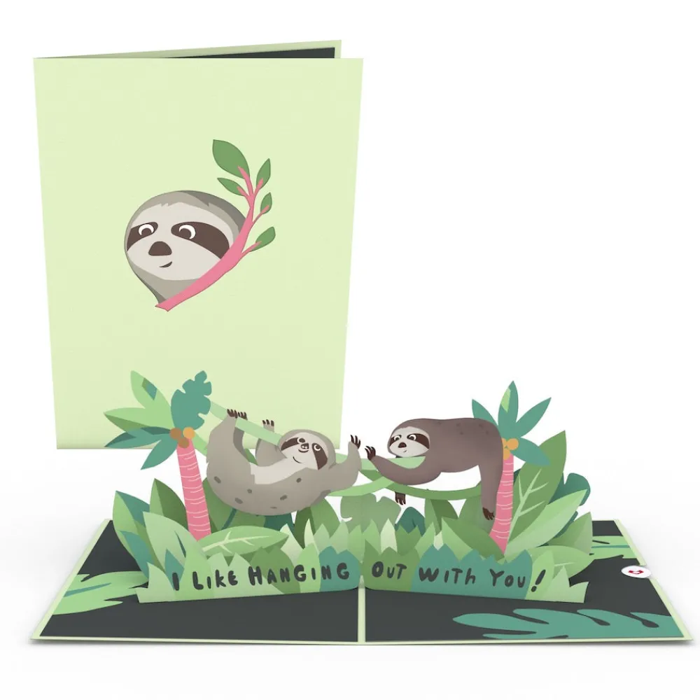 Lovepop Greeting Cards|Just Because|Friendship Sloth Pop-Up Card