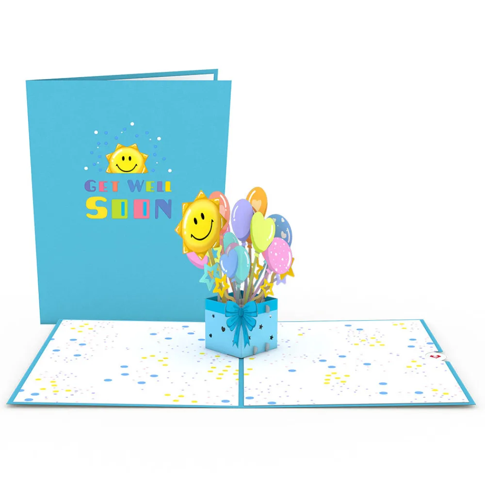 Lovepop Greeting Cards|Get Well|Get Well Soon Balloons Pop-Up Card