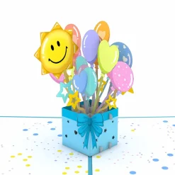 Lovepop Greeting Cards|Get Well|Get Well Soon Balloons Pop-Up Card