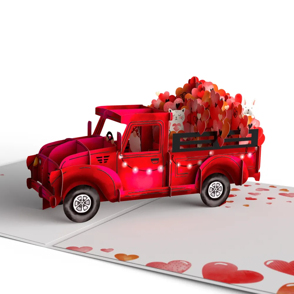 Lovepop Valentine'S Day 2/14|Her|Giant Love Delivery Truck Pop-Up Card