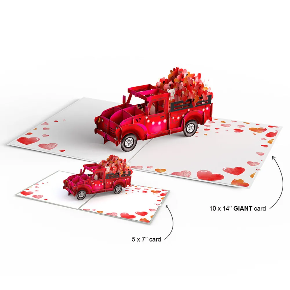 Lovepop Valentine'S Day 2/14|Her|Giant Love Delivery Truck Pop-Up Card