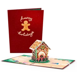 Lovepop Greeting Cards|Christmas 12/25|Gingerbread House Pop-Up Card