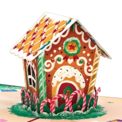Lovepop Greeting Cards|Christmas 12/25|Gingerbread House Pop-Up Card