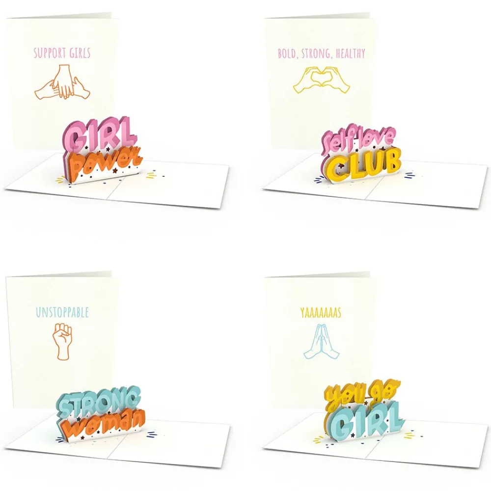 Lovepop Notecards|Just Because|Girl Power Notecards (Assorted 4-Pack)