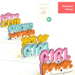 Lovepop Notecards|Just Because|Girl Power Notecards (Assorted 4-Pack)
