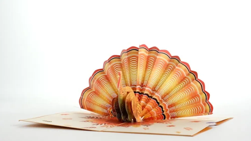 Lovepop Greeting Cards|Thanksgiving 11/27|Give Thanks Turkey Pop-Up Card