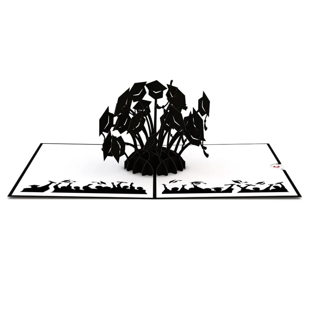 Lovepop Greeting Cards|Congratulations|Graduation Hats Black Pop-Up Card