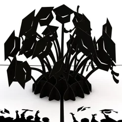 Lovepop Greeting Cards|Congratulations|Graduation Hats Black Pop-Up Card