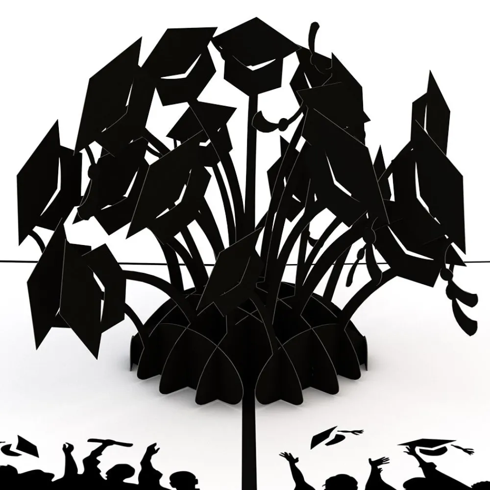 Lovepop Greeting Cards|Congratulations|Graduation Hats Black Pop-Up Card