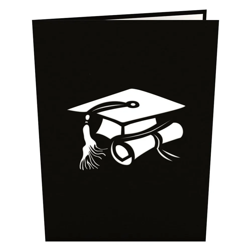 Lovepop Greeting Cards|Congratulations|Graduation Hats Black Pop-Up Card