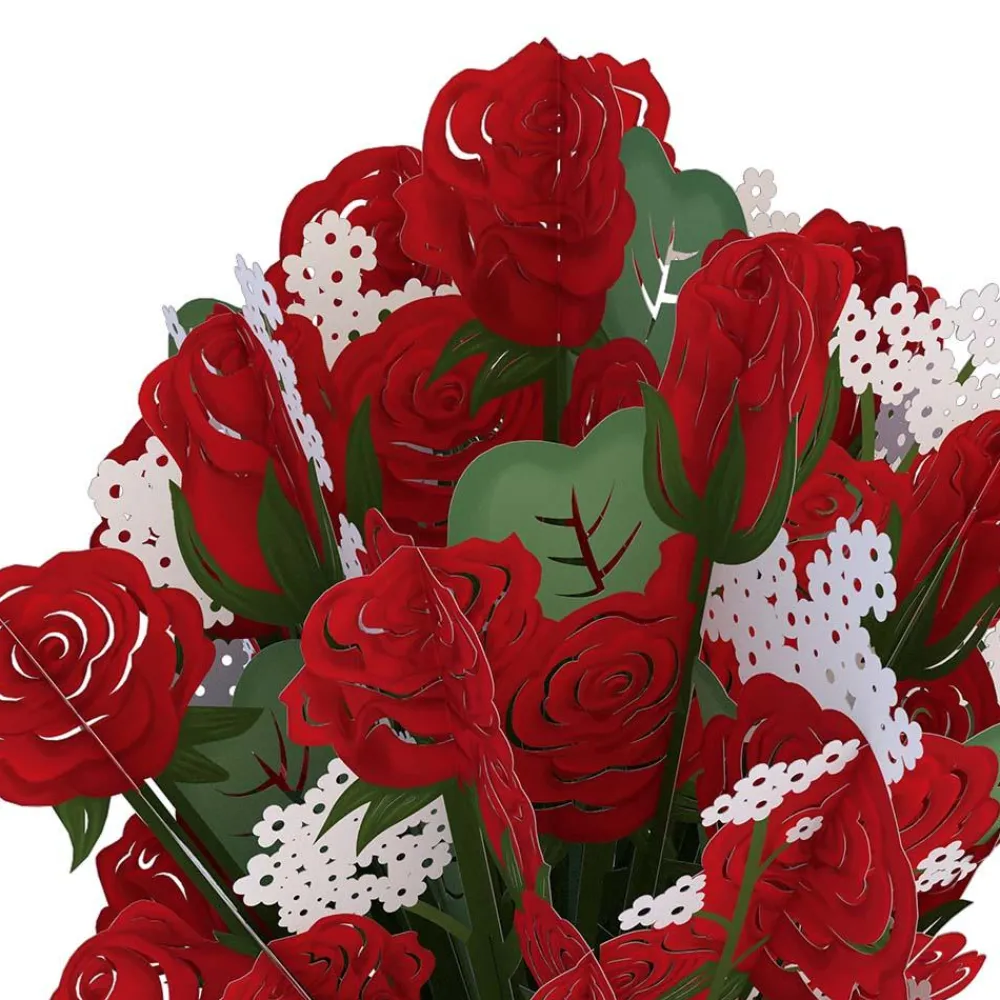 Lovepop Pop-Up Bouquets|Card & Gift Bundles|Grand Red Rose Valentine’s Day Bundle