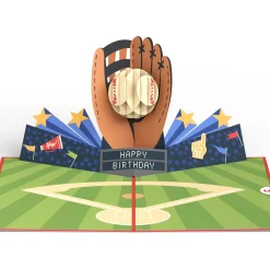 Lovepop Greeting Cards|Birthday|Grand Slam Birthday Baseball Pop-Up Card
