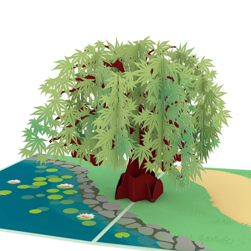 Lovepop Greeting Cards|Just Because|Green Maple Tree Pop-Up Card