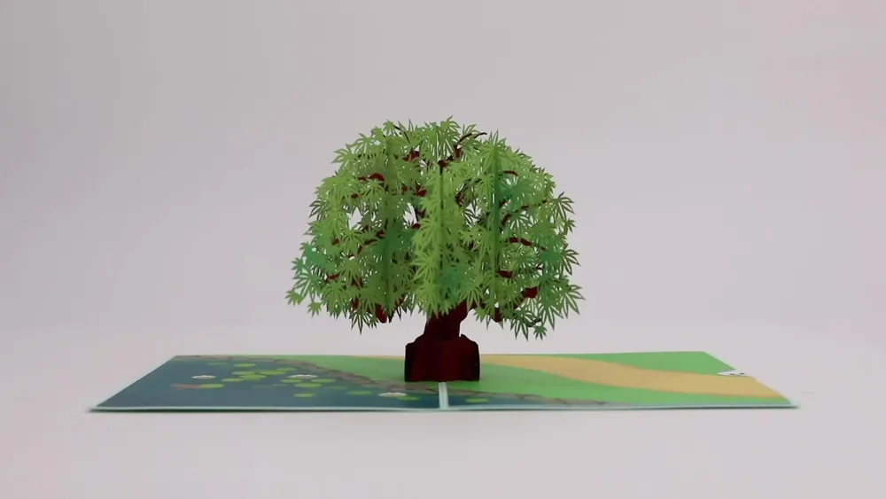 Lovepop Greeting Cards|Just Because|Green Maple Tree Pop-Up Card