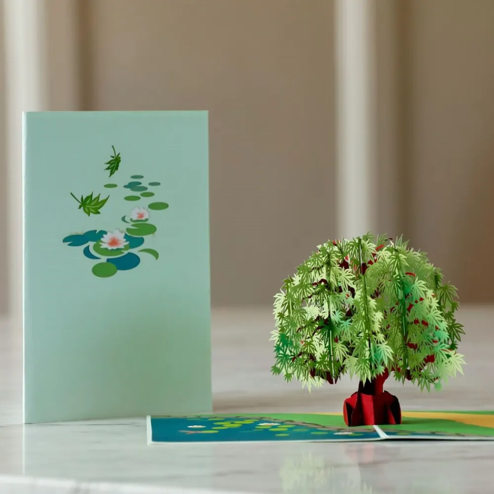 Lovepop Greeting Cards|Just Because|Green Maple Tree Pop-Up Card