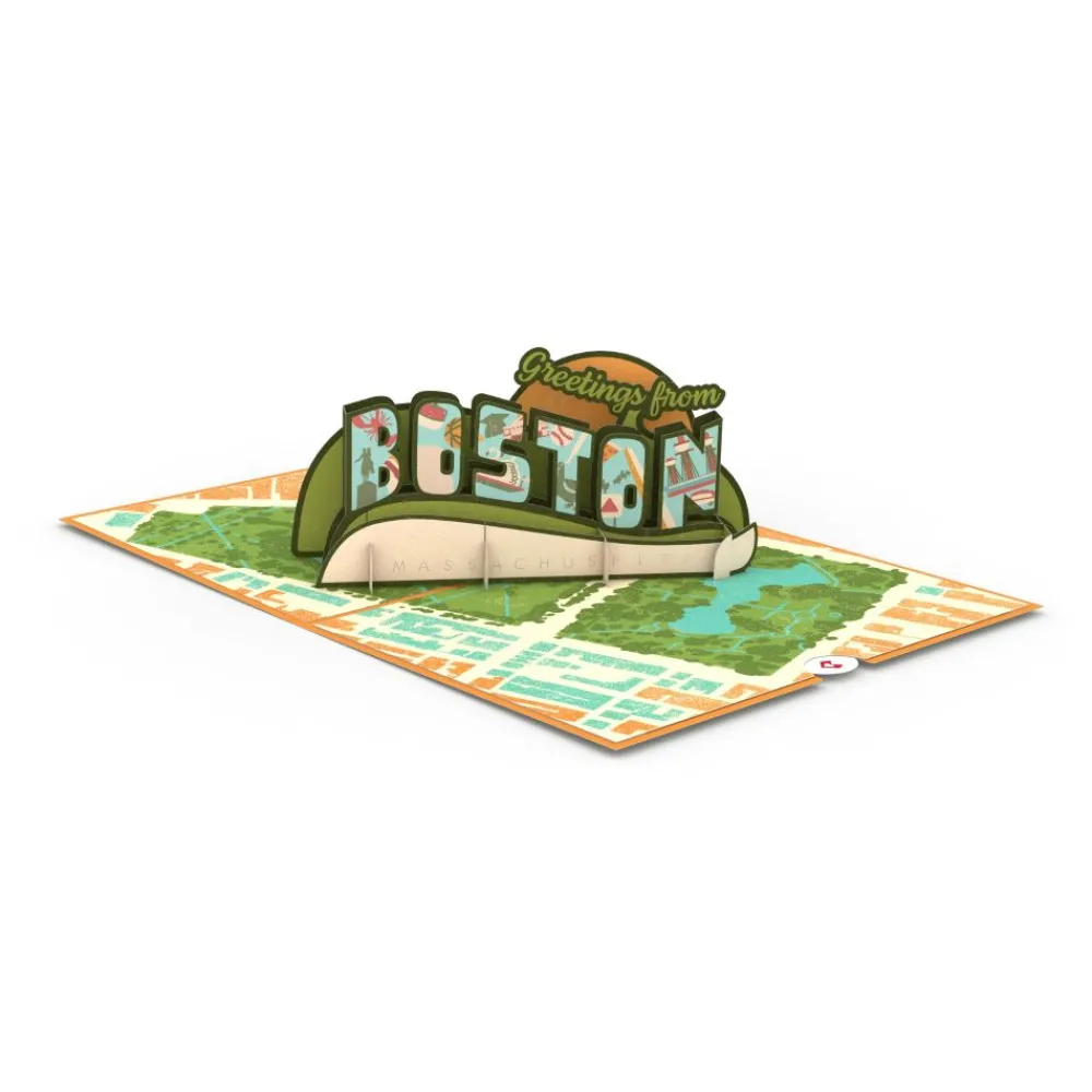 Lovepop Just Because|Greetings From Boston Pop-Up Card