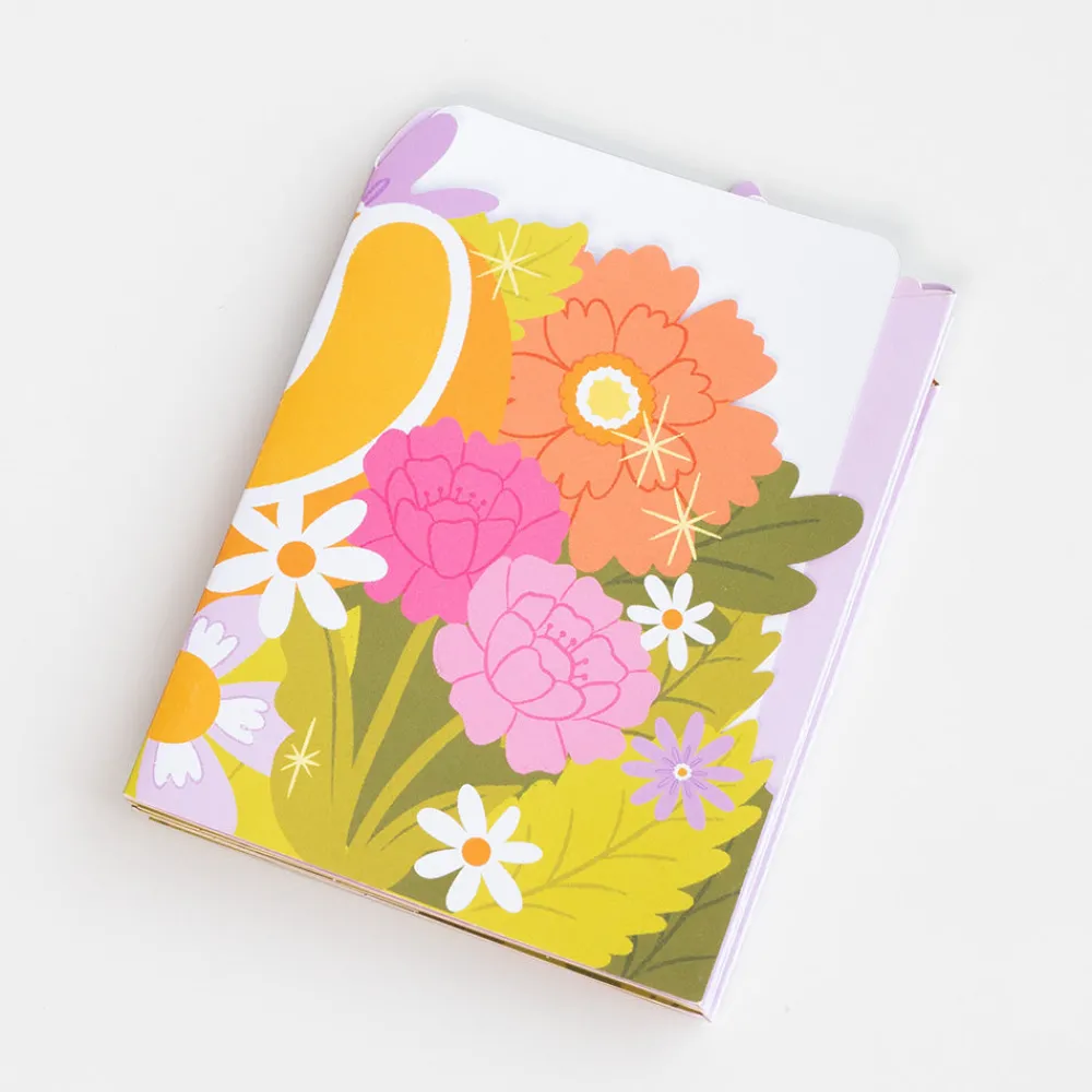 Lovepop Decor|Birthday|Groovy Florals Birthday Loooooong Card™ (Expands to 2 feet)