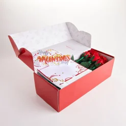 Lovepop Pop-Up Bouquets|Card & Gift Bundles|Handcrafted Paper Flowers: Red Roses (6 Stems) with Happy Valentine's Day Pop-Up Card