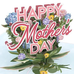 Lovepop Pop-Up Bouquets|Handcrafted Paper Flowers|Handcrafted Paper Flowers: Pink Roses (12 Stems) with Happy Mother's Day Pop-Up Card
