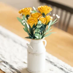 Lovepop Pop-Up Bouquets|Card & Gift Bundles|Handcrafted Paper Flowers: Yellow Roses (6 Stems) with Happy Mother's Day Pop-Up Card