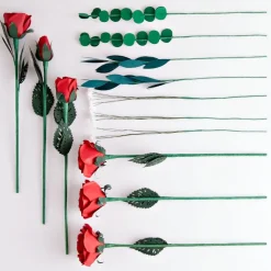 Lovepop Valentine'S Day 2/14|Handcrafted Paper Flowers: Roses (6 Stems) with I Lava You Pop-Up Card
