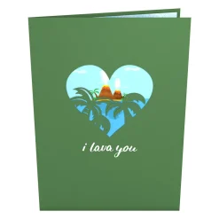 Lovepop Valentine'S Day 2/14|Handcrafted Paper Flowers: Roses (6 Stems) with I Lava You Pop-Up Card